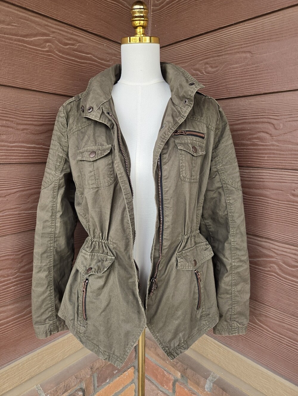 Latte Black Army Green Utility Jacket – Women’s Size Medium